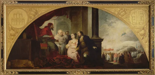 Die Geschichte der Gründung von Santa Maria Maggiore in Rom: Der Patrizier offenbart dem Papst seinen Traum, ca. 1662-65